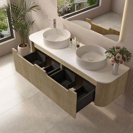 Rome Wall Hung Vanity Bur Oak 1500mm