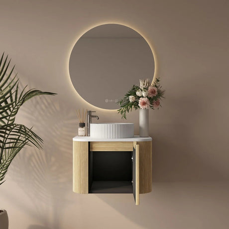 Rome Wall Hung Vanity Bur Oak 600mm