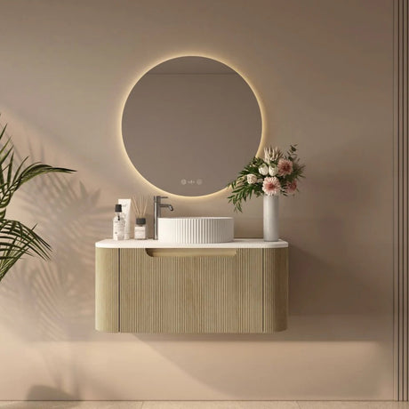 Rome Wall Hung Vanity Bur Oak 900mm