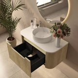 Rome Wall Hung Vanity Bur Oak 900mm