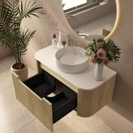 Rome Wall Hung Vanity Bur Oak 900mm