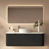 Rome Wall Hung Vanity Matte Black 1200mm