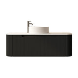 Rome Wall Hung Vanity Matte Black 1200mm