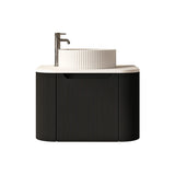 Rome Wall Hung Vanity Matte Black 600mm