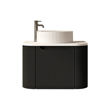 Rome Wall Hung Vanity Matte Black 600mm