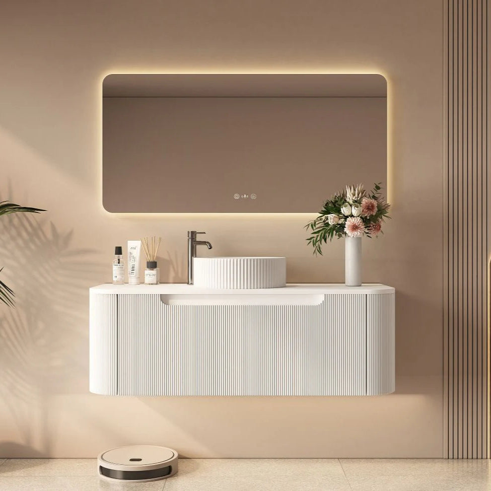 Rome Wall Hung Vanity Matte White 1200mm