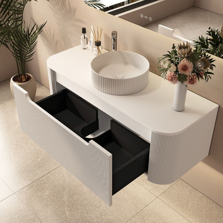 Rome Wall Hung Vanity Matte White 1200mm
