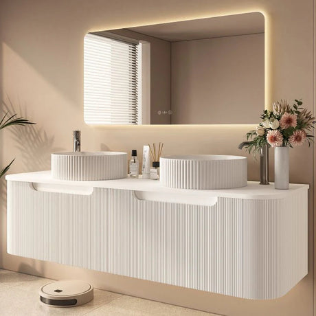Rome Wall Hung Vanity Matte White 1500mm
