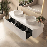 Rome Wall Hung Vanity Matte White 1500mm
