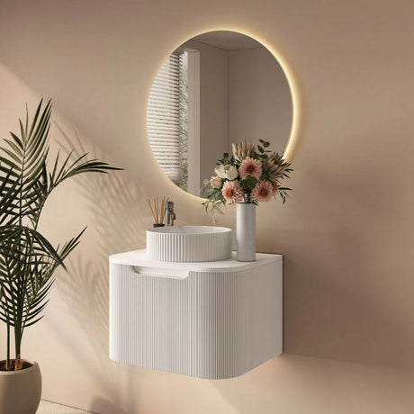 Rome Wall Hung Vanity Matte White 600mm