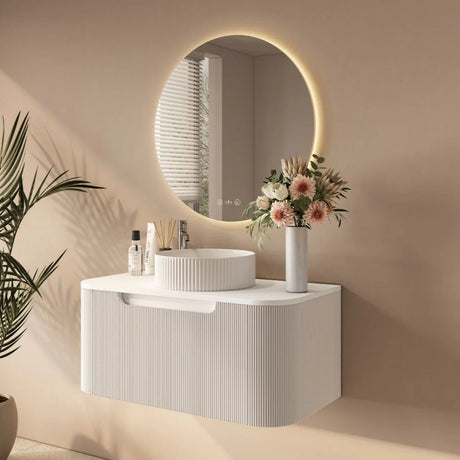Rome Wall Hung Vanity Matte White 750mm