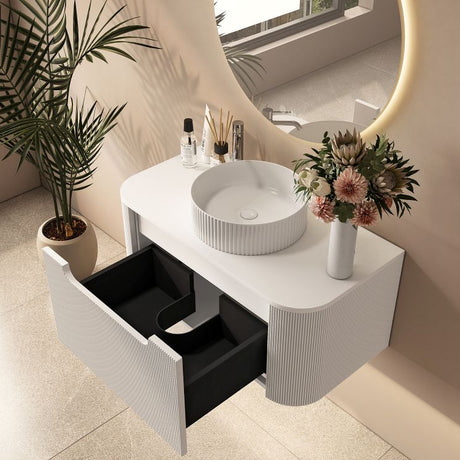 Rome Wall Hung Vanity Matte White 750mm
