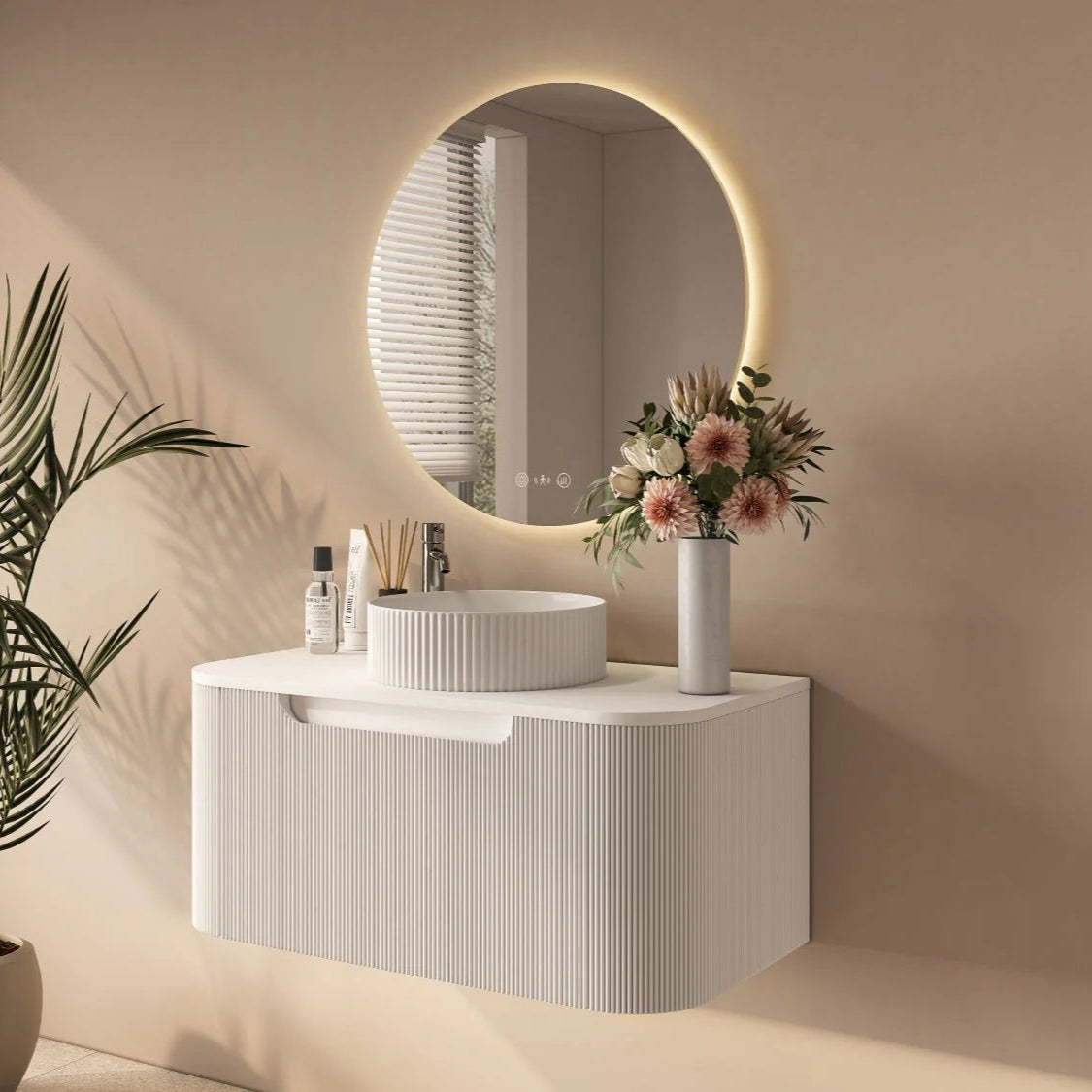Rome Wall Hung Vanity Matte White 900mm