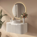 Rome Wall Hung Vanity Matte White 900mm