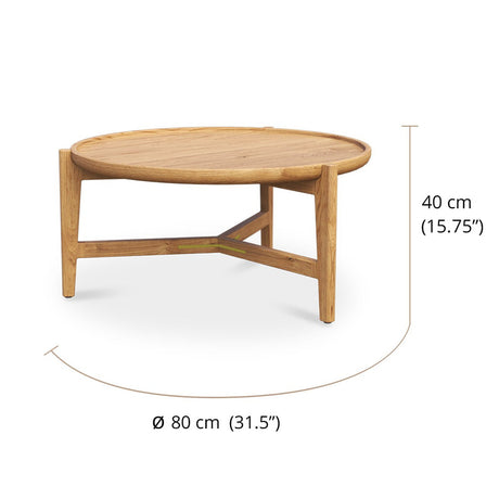Ronan Coffee Table - Natural - 0.8m