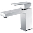 Rosa Rectangle Handle Basin Mixer Lead Free Chrome