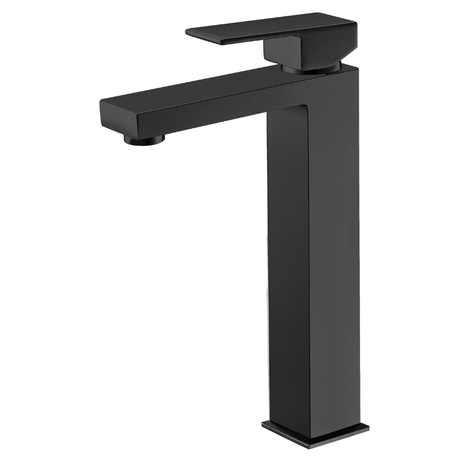 Rosa Rectangle Handle High Rise Basin Mixer Lead Free Matte Black