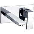 Rosa Rectangle Handle Wall Basin Mixer Lead Free
