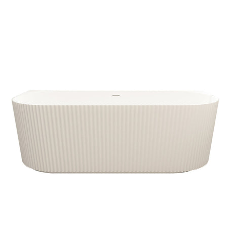 Rose Fluted Back-to-Wall Bathtub (Matte White) 1500/1700mm