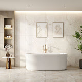 Rose Fluted V-Groove Freestanding Bathtub (Matte White) (1500/1700mm)