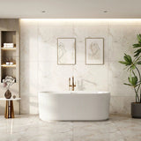 Rose Fluted V-Groove Freestanding Bathtub (Matte White) (1500/1700mm)