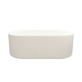 Rose Fluted V-Groove Freestanding Bathtub (Matte White) (1500/1700mm)