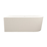 Rose V-Groove Corner Back-to-Wall Bathtub (Matte White) 1500/1700mm