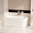 Rose V-Groove Corner Back-to-Wall Bathtub (Matte White) 1500/1700mm