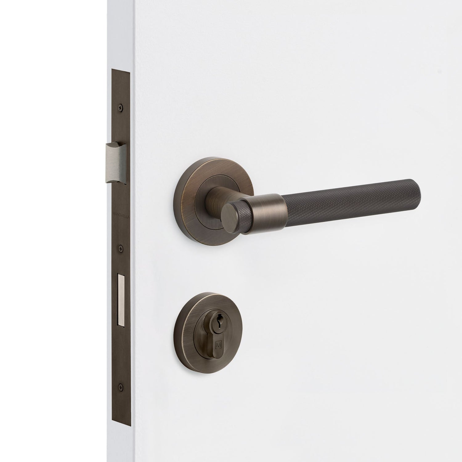 Manovella Entrance Door Kit- Rosedale-Aged Brass