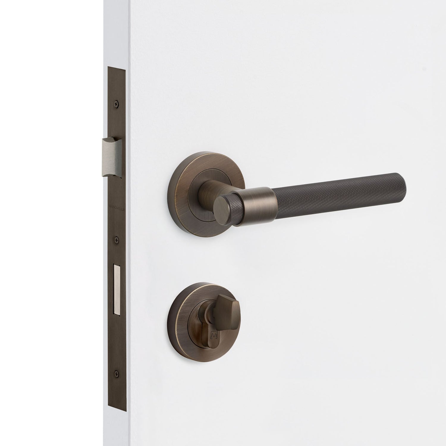 Manovella Entrance Door Kit- Rosedale-Aged Brass