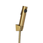 Round ABS Toilet Bidet Spray Kit With Stainless Steel Hose - Brushed Brass