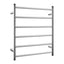 Round Electric Heated Towel Rack 6 Bars - Brushed Nickel
