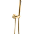 AQU Round Hand Shower Rail With Handheld Shower - Brushed Gold
