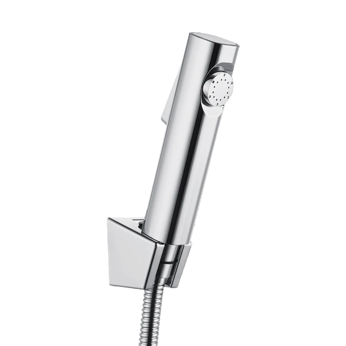 Round ABS Toilet Bidet Spray Kit With Stainless Steel Hose - Chrome
