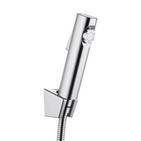 Round ABS Toilet Bidet Spray Kit With Stainless Steel Hose - Chrome