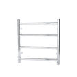 Round Electric Heated Towel Rack 4 Bars - Chrome
