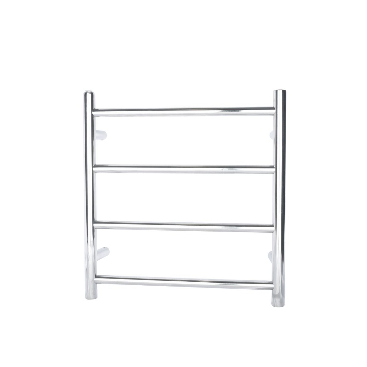 Round Electric Heated Towel Rack 4 Bars - Chrome