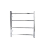 Round Electric Heated Towel Rack 4 Bars - Chrome