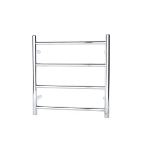 Round Electric Heated Towel Rack 4 Bars - Chrome