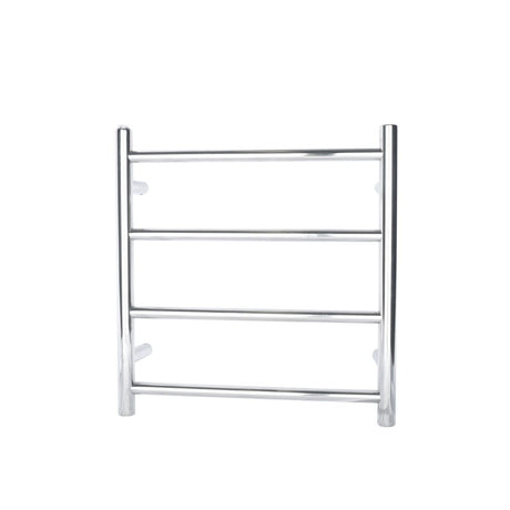 Round Electric Heated Towel Rack 4 Bars - Chrome