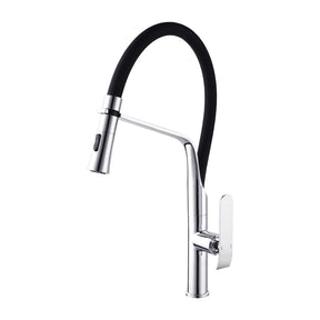 Round Pull Out Kitchen Sink Mixer Tap - Chrome