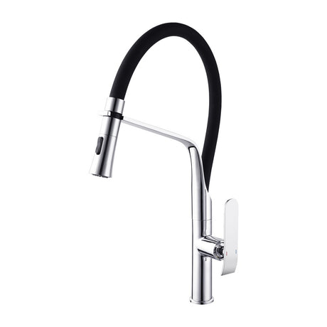 Round Pull Out Kitchen Sink Mixer Tap - Chrome