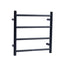 Round Electric Heated Towel Rack 4 Bars - Matte Black
