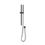 Round Rail With Handheld Shower - Matte Black