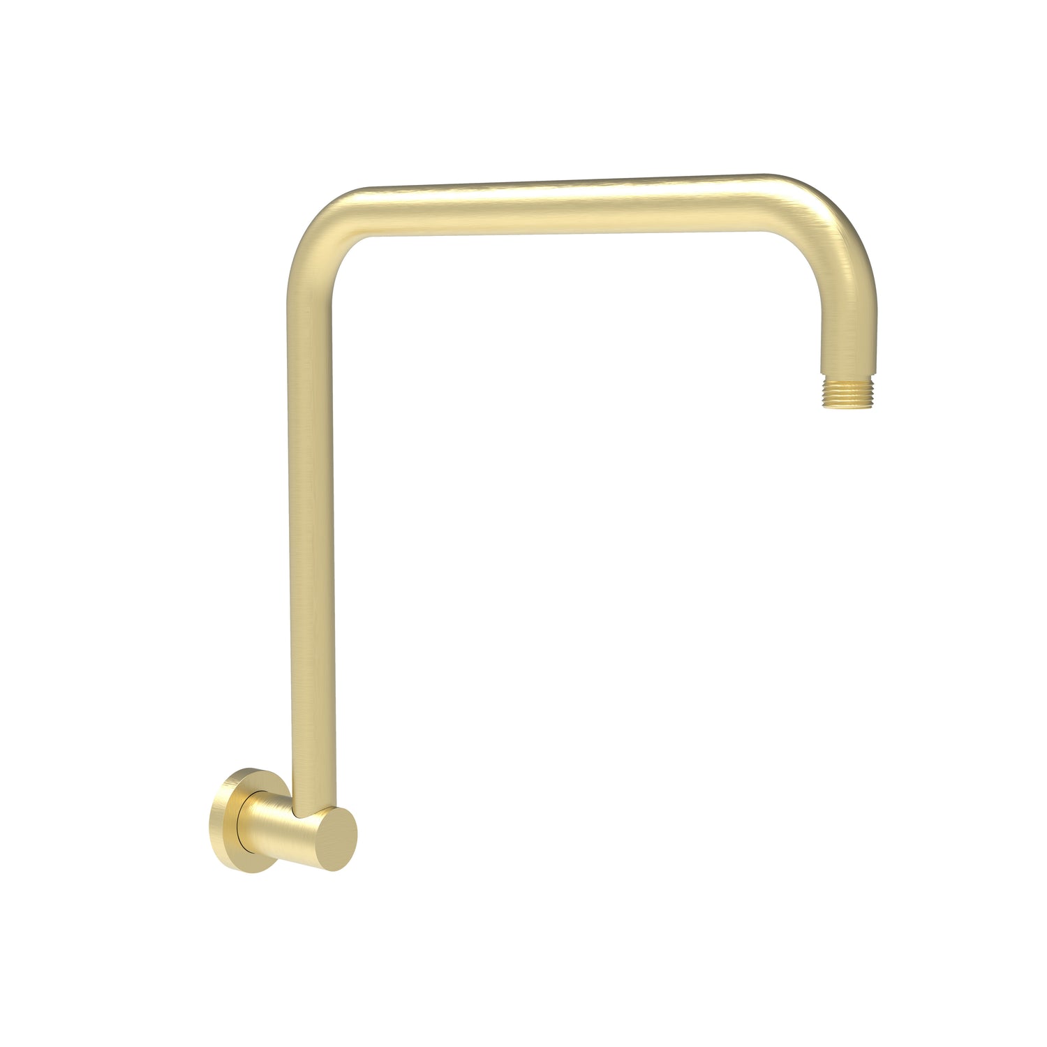 Round Shower Arm High Rise Brushed Gold