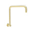 Round Shower Arm High Rise Brushed Gold