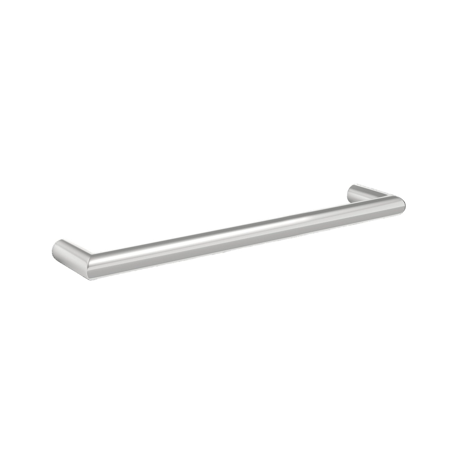 Round Single Bar Polished Heated Towel Rail - 450mm - 14Watts