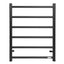 UNIVERSAL Round Electric Heated Towel Rack 6 Bars Inlet - Black