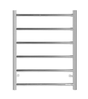 UNIVERSAL Round Electric Heated Towel Rack 6 Bars Inlet - Chrome