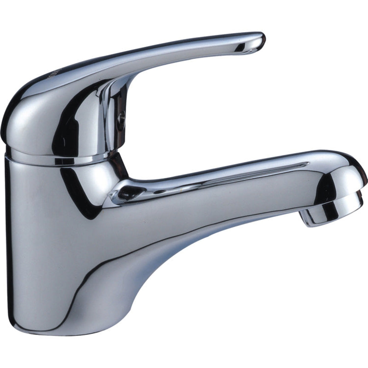 Ruby Slim Rectangle Handle Basin Mixer 35 mm Lead Free Chrome